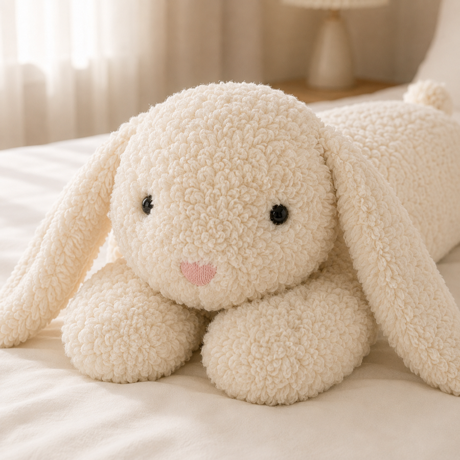 Snooze Pals Cuddle Body Pillow — White Rabbit / 47 in